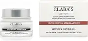 [Clara's New York] Youth Renewal Vitamin A Face Cream with Retinol, Anti-Aging Face Cream, Moisturises and Minimises Fine Lines and Wrinkles, Youthful and Glowing Complexion 50ml