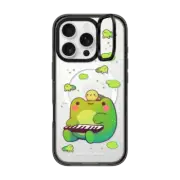 iPhone 16 Pro Impact Ring Stand Case MagSafe Compatible Frog Pianist by ellievsbear