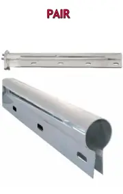 PAIR 30" Light Duty Spring Loaded Mud Flap Hangers Chrome 1 1/8" Bolt Pattern