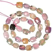 [HXSCOO] Natural Faceted Amethysts Citrines Prehnit Rose Pink Quartz Mixed Crystal Beads Charm for Jewelry (Color : Mixed 8mm, Size : 7.5 inches)