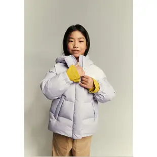 韓國 New Balance 23FW 兒童 大童 KIMO系列 女童撞色短版防水連帽羽絨外套 NK9PD4102G