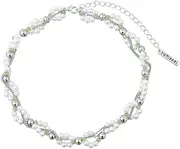 [HAMKVBPR] Choker Necklace Spring Summer Holiday Hand Pearl Necklace Girls Choker Punk Necklace