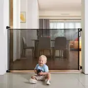 BABY GATE GUARD RETRACTABLE SAFETY GATE BLACK 33" X 71" WIDE