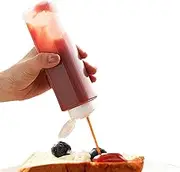 Salad Dressing Squeeze Bottle - Liquid Dispensing With Precision Lids | Transparent Tick Marks Condiment Squeeze Bottle, Condiment Squeeze Bottles With Top Hinged Black Cap For Mayonnaise, Sauce