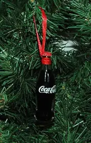 Coke, Coca Cola Glass Bottle Christmas Ornament