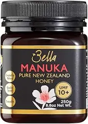 Bella New Zealand Manuka Honey Certified UMF 10+, MGO 260, Raw Manuka Honey, Premium 100% New Zealand Manuka Honey, Nature's Superfood, Supports Immunity Naturally, 250g