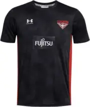 Essendon Bombers 2024 AFL Mens Black Training Shirt Sizes S-5XL BNWT