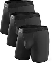 [DAVID ARCHY] Men's 3 Pack Ultra Soft Micro Modal Boxer Briefs with Fly