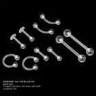 Transparent Piercing Retainer Hypoallergenic Lip Ring Lip Ear Nose Tongue