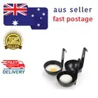 3Pcs STAINLESS STEEL EGG COOKER WITH HANDLE Egg Cooker Steamer Egg Poacher Maker