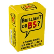 Brilliant or BS? Trivia Game Fun Bluffing Party Card Game for 4+ Players