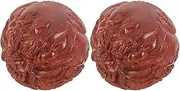 1 Pair Portable Wooden Hand Massaging Balls Durable Exercise Wood Balls for Elderly Convenient Hand Therapy Tools for Relaxation and Fitness