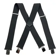 [Generic] Suspenders for Men Heavy Duty - Utility Suspender X Work Suspenders - Elastic Straps Adjustable Back Suspender, Mens Suspenders with Strong Clips