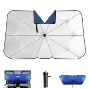 Car Sunshade Umbrella V-neck Telescopic Sun Shield Car Front Windshield Umbrella Sunscreen Insulation Sun Protection