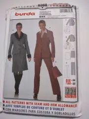 Burda 8588 Misses Suit: Jacket, Skirt, Pants Pattern Sizes 10-22 - Uncut