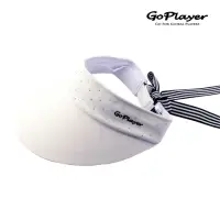 在飛比找momo購物網優惠-【GoPlayer】女高爾夫中空遮陽帽-黑.白(中空帽 空心