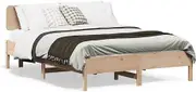 Bed Frame Without Mattress 135x190 cm Solid Wood Pine,Beds & Bed Frames-3328247