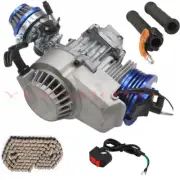 2-stroke 47cc 49cc Engine Motor Grips Kill Switch 25H Chain for Four Wheeler ATV