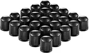 Premium Universal Stem Covers for Cars, SUVs, Bike and Bicycle, Trucks, Motorcycles Heavy-Duty, Tire Valve Caps - Airtight Seal, Black, Pack of 25