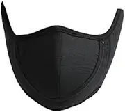 [JSAW] Open Warm Mouth and Nose Mask Winter Earmuffs Men and Women Outdoor Cycling Mask Cotton Ear Packs Cold-Proof Velcro Earmuffs-Black