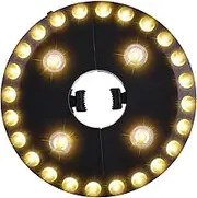 OYOCO Warm White Patio Umbrella Light 3 Brightness Modes Cordless 28 LED Lights at 200 lumens 4 x AA Battery Operated,Umbrella Pole Light for Patio Umbrellas,Camping Tents
