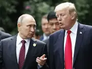 Donald Trump & Vladimir Putin at APEC Summit Danang Vietnam Photo Picture 11x17