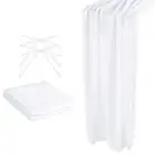 10Ft Chiffon Table Runner 28 x 120 Inch Rustic Gauze Tablecloth Bleach White