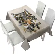 Native American Wolf Art Tablecloth