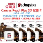 KINGSTON金士頓 SDR2 32GB 64GB 128GB 256GB SD記憶卡 4K 8K U3 V90