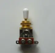 KAISH Gold 3 Way Guitar Toggle Switch White Tip Fits Les Paul SG Epiphone