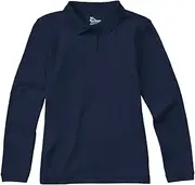 [Classroom Uniforms] Classroom Little Girls' Uniform Fitted Interlock Polo