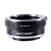 K&F Concept Manual Lens Adaper for Pentax K PK Lens to Canon EOS M EF-M Cameras