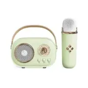 BLUETOOTH KARAOKE WIRELESS MIC SPEAKER SET | GREEN/WHITE/BEIGE