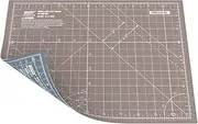 ANSIO Cutting Mat Self Healing A4 Double Sided 5 Layers Imperial/Metric 11 Inch x 8 Inch / 29cm x 21cm - Grey/Brown