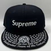 SUPREME UNDISPUTED BOX LOGO/ NEW ERA 59 FIFTY/ SIZE 7 1/4 NAVY FW21 WEEK 12/ NEW