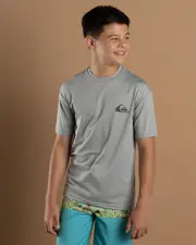 [Quiksilver] Quiksilver Boys' Everyday Wetshirt in Quarry White Size 10 10 Quarry White