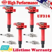 4 Ignition Coil+Spark Plug For Toyota Yaris Echo Prius Scion xA xB 1.5L L4 UF316 (for: Toyota)