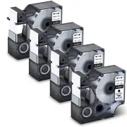 4PK For DYMO D1 45803 LabelManager 350D 450D Black on White Label Tape 19mm*7m