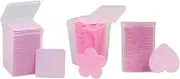 Oshhni 600 Pieces Nail Wipes Nail Cleaning Pads Lash Extensions Glue Cleaning Polish Remover Wipes for DIY Beauty Projects Nails Art, light pink