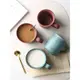 瓷彩美復古馬克杯陶瓷水杯個性美式咖啡杯辦公室喝水杯早餐牛奶杯