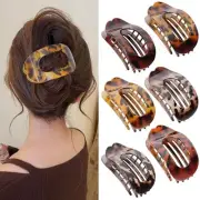 Flat Hair Clips for Women, 6 Pack Ergonomic Curved Hair Claw Clips for Thick