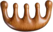 Wooden Massage Comb with Wide Tooth, Scalp Massager Round Tooth Comb, Gua Sha Manual Lymphatic Drainage Massage Tool, Fatigue Relieve Acupoint Massager