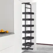 Nero Swivel Pull-out Pantry - Adjustable Height 1850 to 2150mm - Internal Unit - Dark Grey