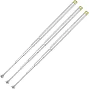 Binxind 3pcs 307mm 12 inch 5 Sections Telescopic Antenna Remote Aerial for FM Radio TV