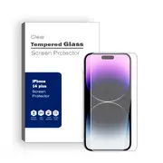 iPhone 14 Plus Ultra Clear Tempered Glass Screen Protector - Very Thin & Tough, Protection from Stains & Scratches, Anti Shatter & Glare, Easy Adhesive Installation