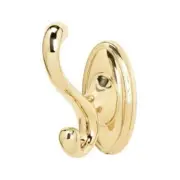 Alno A8099-PB/NL Classic Traditional Bath Universal Robe Hook Unlacquered Brass