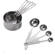 Stainless Steel 10-Piece Set With Scale Measuring Cup Measuring Spoon