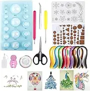 24 Pack Quilling Paper Kit, Accessories, Art Beginner Tool, Filigree Painting, Include 5 Pattern for DIY Paper Crafts