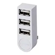 Elecom U2H-TZ325BXWH USB Hub 2.0 Bus Powered 3 Ports Direct Insert