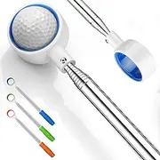 prowithlin Golf Ball Retriever, Golf Ball Retriever Telescopic, Ball Retriever Tool Golf with Rubber Loop, Non-Rust Golf Ball Retriever for Water, Excellent Golf Accessories Golf Gift for Men